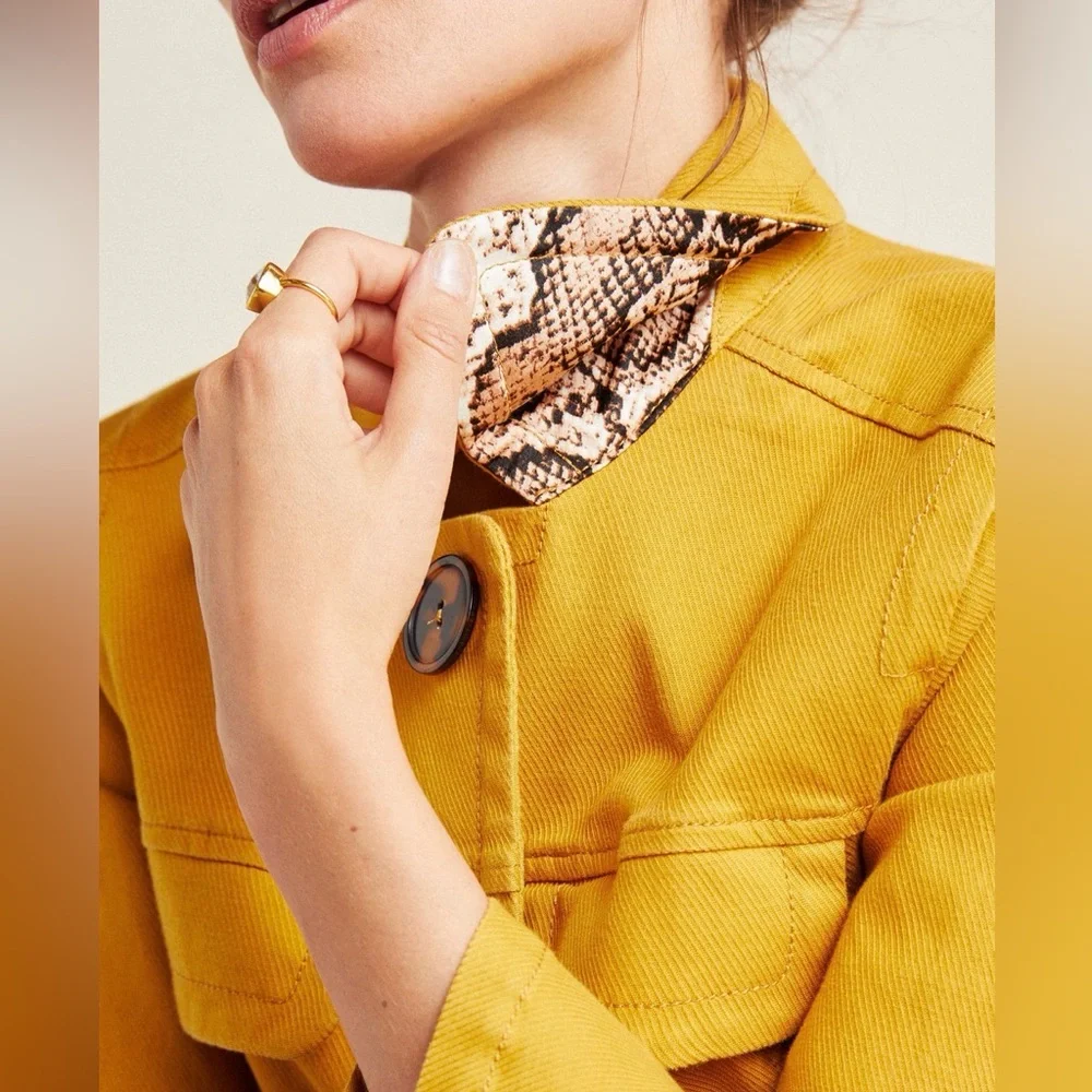 Nora Flounce Sleeve Jacket Anthropologie sz M - Picture 3 of 16